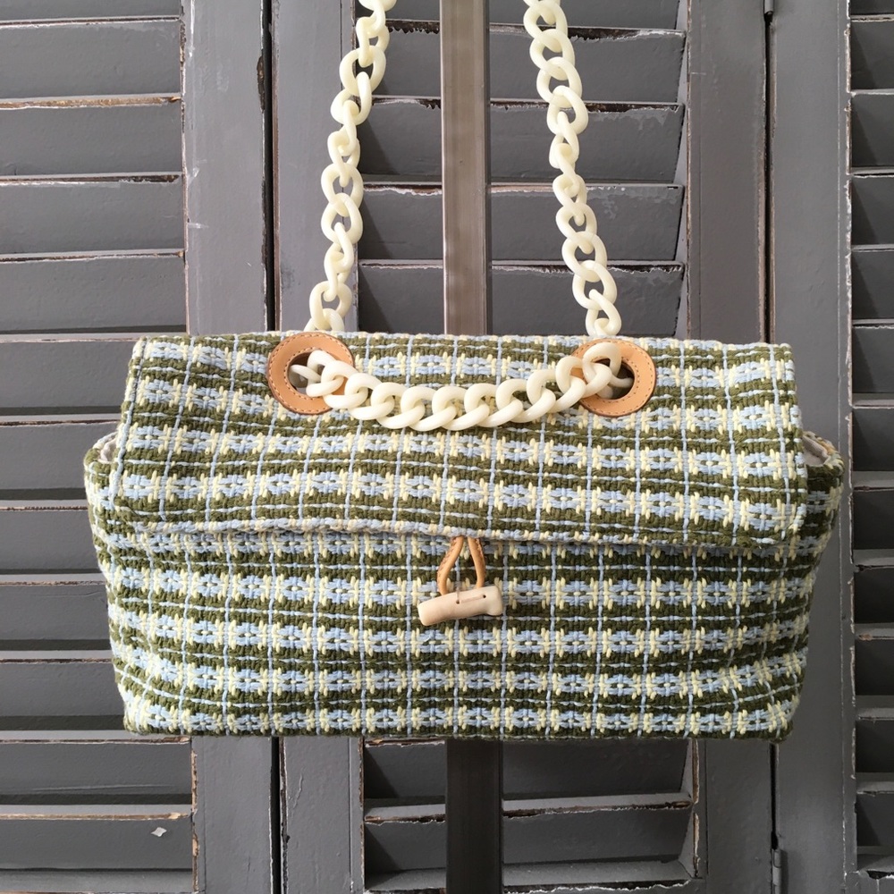 Maria La Rosa Collectible Tweed Purse Resin Strap